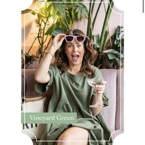 Jilly box road trip dress • vineyard green • M